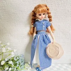 22センチドール服 シャツワンピース&ショルダーバッグ 2点セット