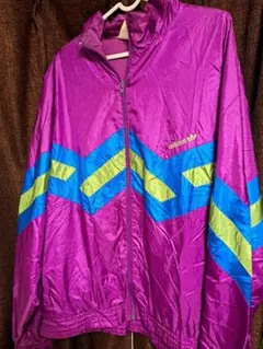 80's～90's　adidas ナイロンジャケット 紫 青 緑