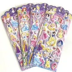 ディズニー プリンセス ぷっくりシール 立体シール 4枚セット 2-⑦