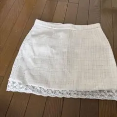 Dazy ホワイト フレアスカート XL
