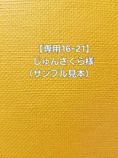 【専用16ー21】じゅんさくら様（サンプル見本）