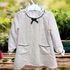 ピンク ワンピース　誕生日　フリル100 110フォーマル　シーイン　発表会　春