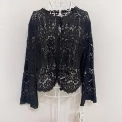 MICALLE MICALLE 総レース ブラック カシュクールネック - メルカリ