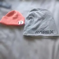 り*な様 ニット帽 ビーニー 2点セット AVIREX 目玉デザインのサムネイル