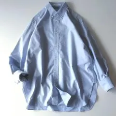 極美品マカフィー　トゥモローランド ボタンダウン長袖シャツ　ライトブルー