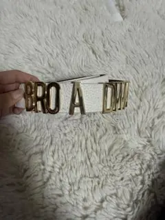 BRO A DWI ゴールド文字 ベルト
