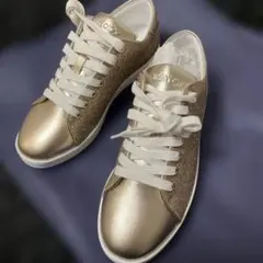 JIMMY CHOO ゴールド グリッター スニーカー