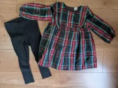 babyGap チェック柄ワンピース タイツ 18-24months