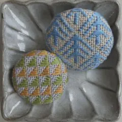 No.01こぎん刺し　ヘアゴム 2個セット