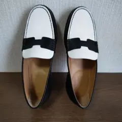 エルメス　モカシン　ローファー　ケネディ　黒白　新品未使用品のサムネイル