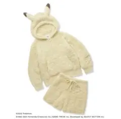【新品未使用】ジェラートピケ　ピカチュウパーカー&ショートパンツセット