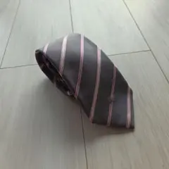 BURBERRY BLACK LABEL ネクタイ ピンク グレー チェック柄