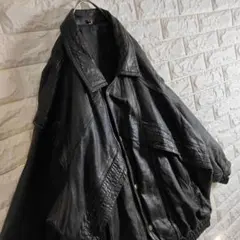 両袖着脱可 ヴィンテージ 本革 レザージャケット ブラック L