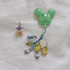 ディズニーランド レトロ ドナルド チケットホルダー ストラップ