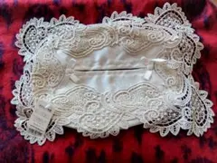 レース　ティッシュカバー　撥水加工　インテリア