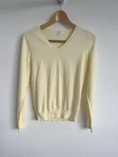 ユニクロ Vネックセーター コットン カシミア