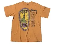 未使用80sステューシーStussy ゾウリムシ半袖Tシャツ ⭐️オレンジ⭐️L