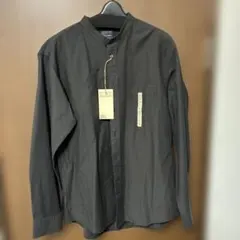 無印 洗いざらしオックス スタンドカラー 長袖シャツ新品未使用タグ付きサイズL