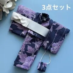 22cmドール服 紺 あじさい 浴衣3点セット - メルカリ