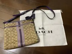 コーチ　coach ショルダーバッグ　パープル　美品