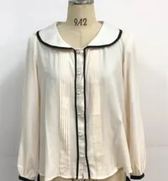 4 Heather(ヘザー)の長袖ブラウス バイカラー パイピングのサムネイル