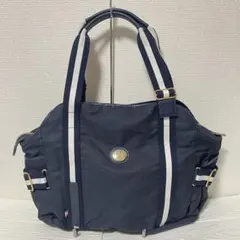 【美品】Orobianco トートバッグ ネイビー ホワイト　大容量のサムネイル