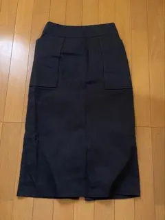 【sence of place】黒 タイトスカート サイドポケット付き
