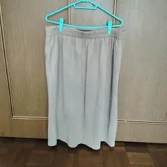 ベージュ タイトスカート ゴム入りウエスト
