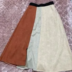 スエード　フレアスカート　赤のサムネイル