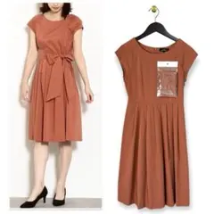 UNITED グリーンレーベルリラクシング フレア ひざ丈ワンピース 36 S