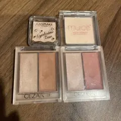 CANMAKE アイシャドウベース&CEZANNE チーク&Muice パウダー
