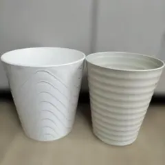J植木鉢 2個セット 陶器製 胡蝶蘭 大きめ - メルカリ