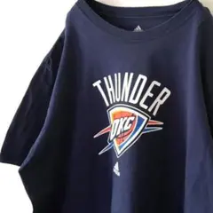 アディダスNBA THUNDER OKC TシャツXL ネイビー古着