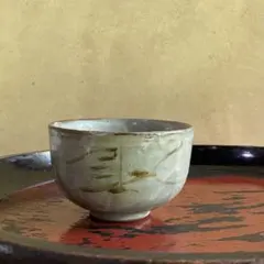 骨董 アンティーク 染付 瀬戸 瀬戸染付 陶胎染付 笹文様 飯茶碗 太白手