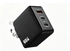 65W GaN 急速充電器 3ポート USB-A USB-C 折りたたみ式