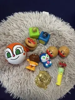 アンパンマンキャラクターおもちゃセット10点+チーズのぬいぐるみ追加