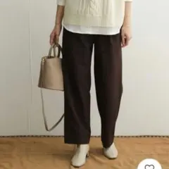 URBAN RESEARCH DOORS ストレートパンツダークブラウン