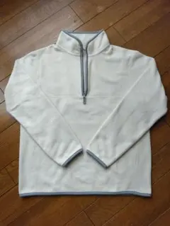 ユニクロ フリースハーフジッププルオーバー 160サイズ 01オフホワイト
