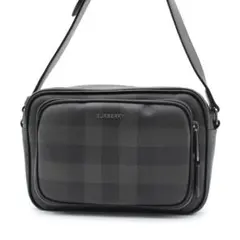 BURBERRY パディバッグ チェック柄 ショルダーバッグ PVC ブラックのサムネイル