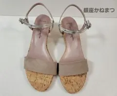銀座かねまつ / コルクソールサンダル 24.5cmのサムネイル