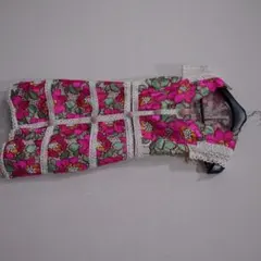 花柄刺繍 ノースリーブミニワンピース