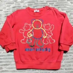 ミキハウス　トレーナー　赤　90