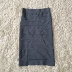 BCBGMAXAZRIA【S】グレー タイトスカート ひざ丈 ストレッチのサムネイル