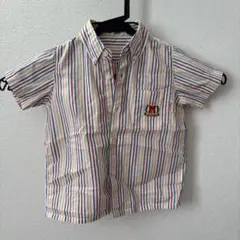 ミキハウス ストライプシャツ T80-611
