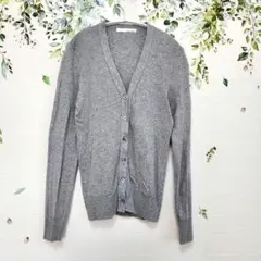 【タイムアフタータイム】コットン ニットカーディガン サラサラ 薄手 グレー