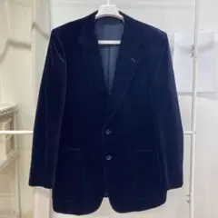 【nie dieck】ベルベット テーラードジャケット ネイビー