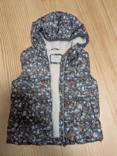 Zara Girls 花柄 中綿ベスト 7/8 128cm120 130