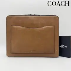 COACH コーチ クラッチバッグ セカンドバッグ レザー ブラウン
