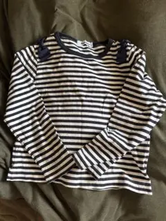 ファミリア　ボーダー　長袖Tシャツ　リボン付き