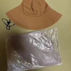 ブラウンコットンアウトドアハット二点